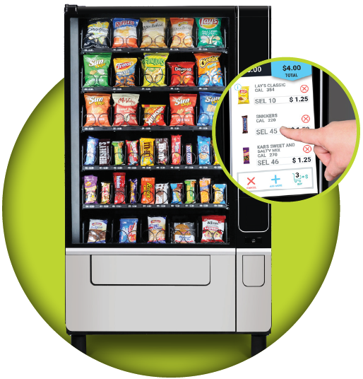 Our vending machines offer cutting edge technology.